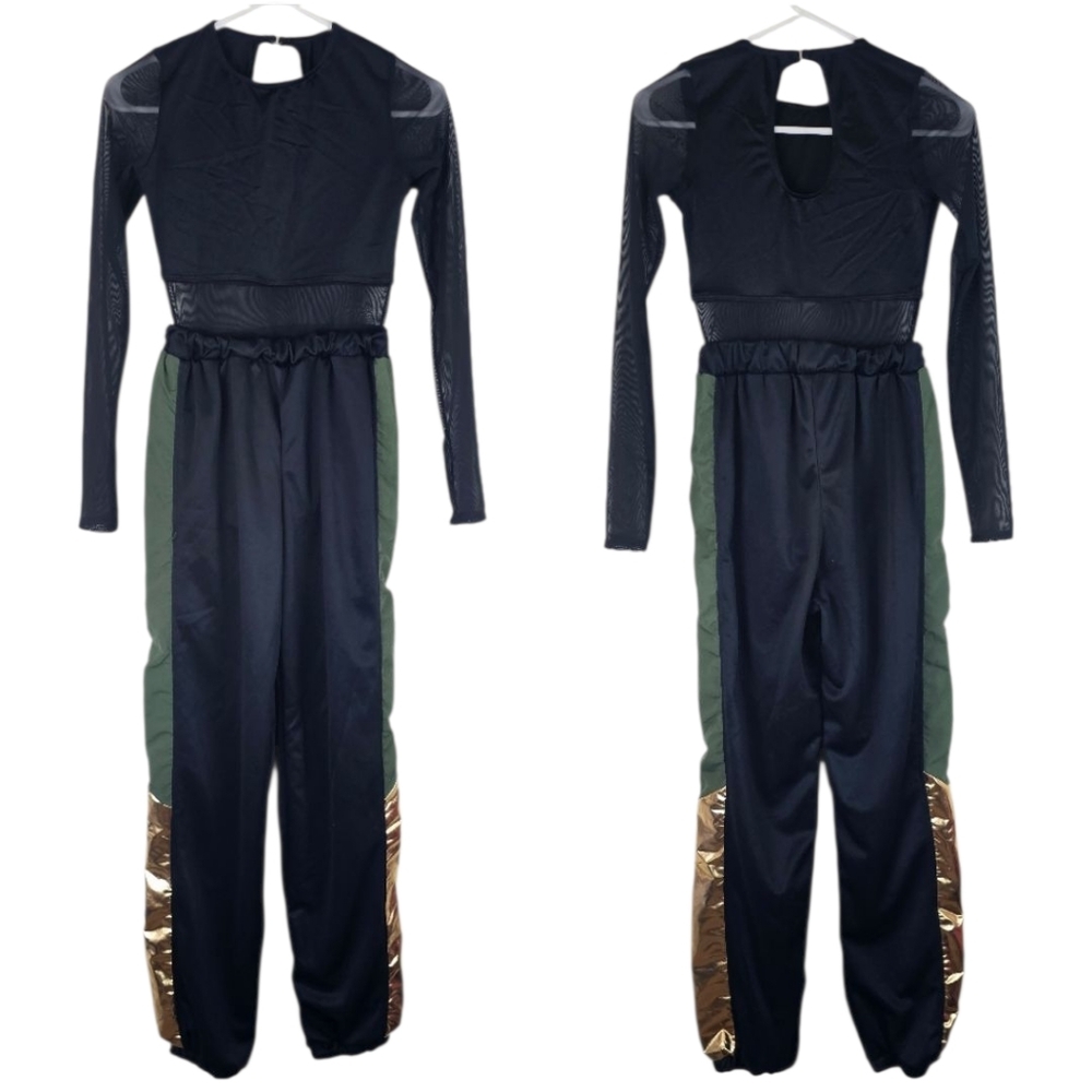 Weissman “I Want You Back” Mesh Long Sleeve Dance Jumpsuit Adult Small